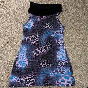 Aryeh Black Ribbed Knit Sweater Dress